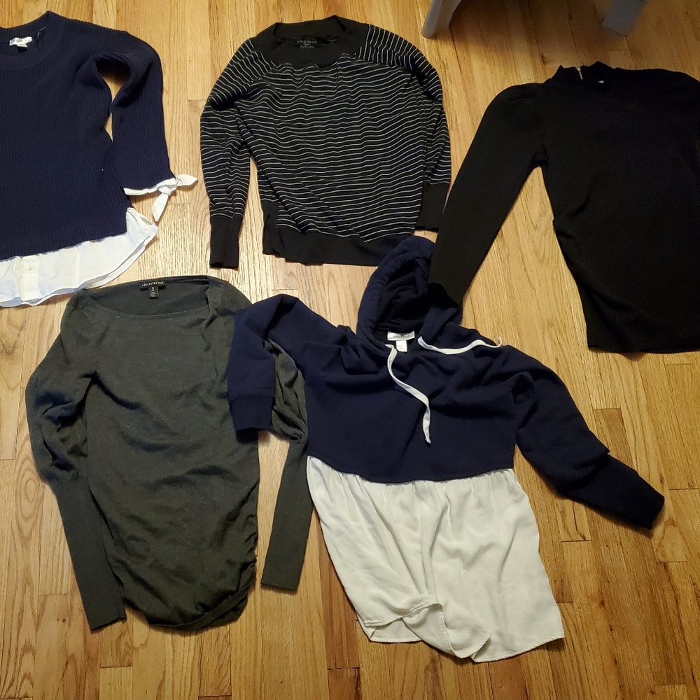 Six maternity sweaters XS & S